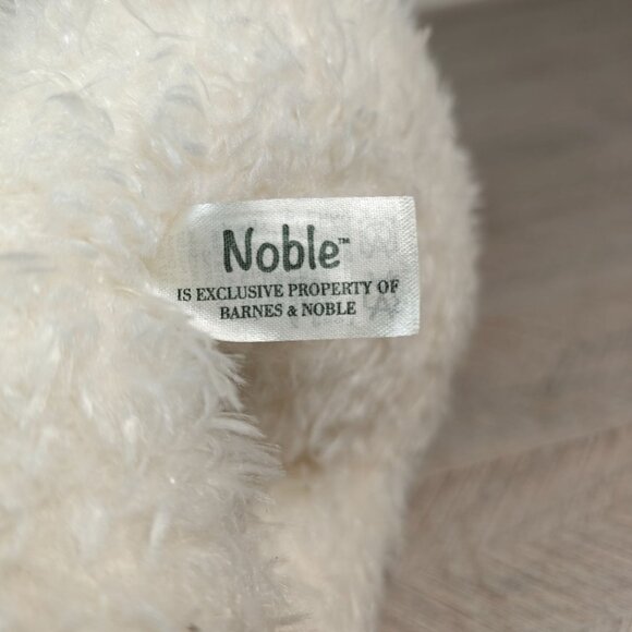 Barnes & Noble Exclusive Noble Plush Dog Toy 12" White Brown Fluffy Puppy - Picture 4 of 8